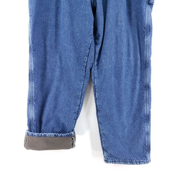 Wrangler Relaxed Fit Fleece-Lined Mens Jeans 42x30 Denim Cotton Blend - Picture 6 of 10